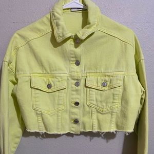 cropped jean jacket